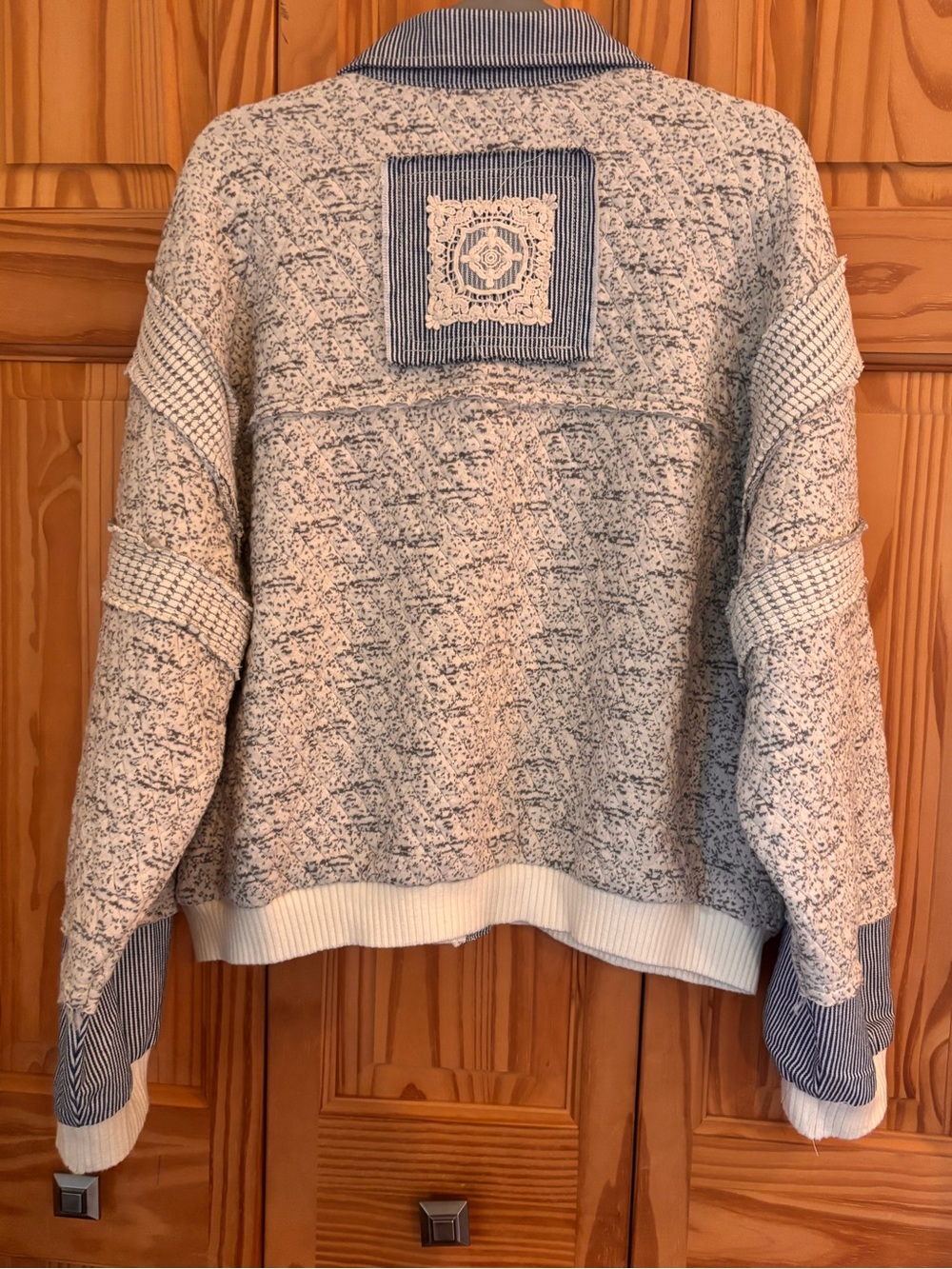 POL Light Blue Embroidered Button-Front Jacket - Picture 7 of 9